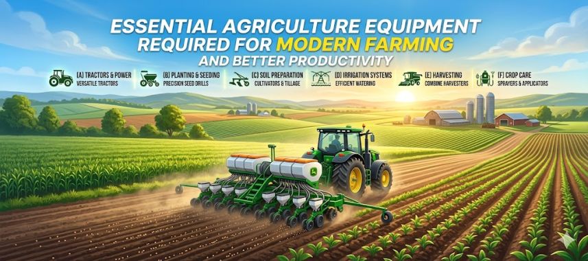 Essential Agriculture Equipment Required for Modern Farming and Better Productivity