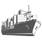Global sealines shipping and logistic group Logo