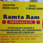 RAMTARAM PAPER BAG CO Logo