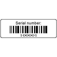 Serial Numbers Label