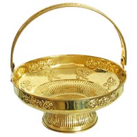 Brass Flower Basket