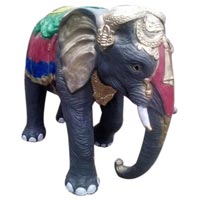 Fiber Elephant Statue