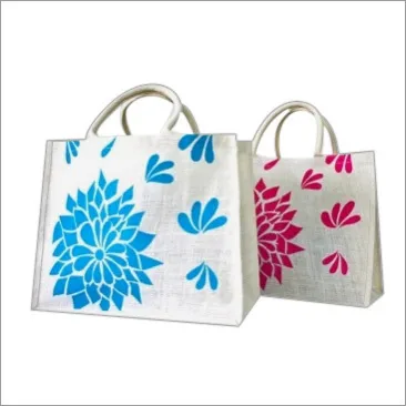 Printed Jute Shopping Bag