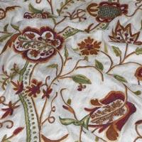 Hand Embroidered Silk Fabric